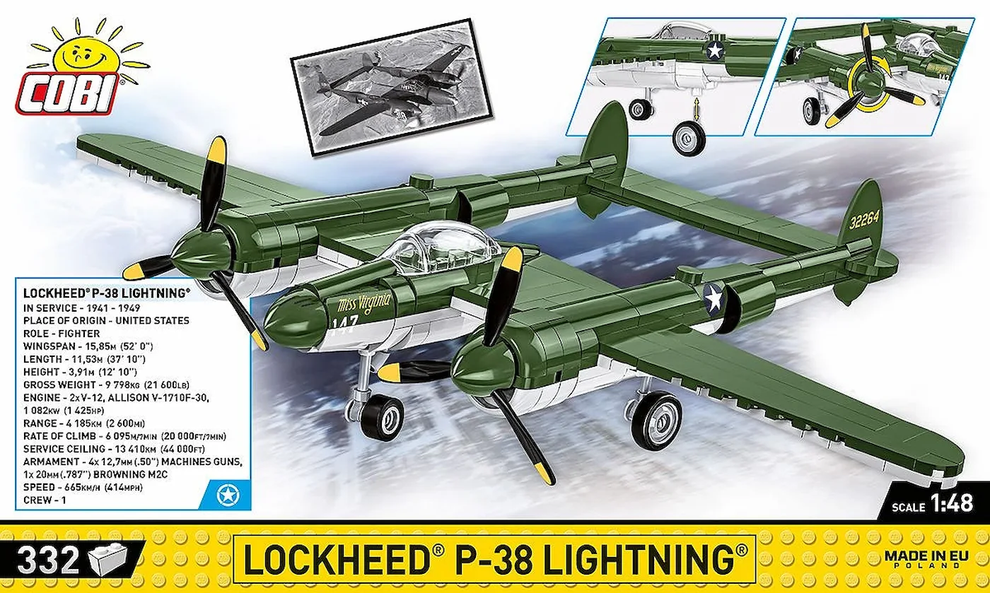 COBI Lockheed P-38 Lightning #5882 Block Set - Image 2
