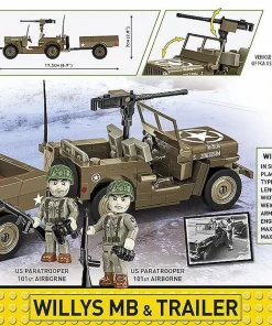 Alternative view of COBI Willys MB & Trailer #3132 Block Set