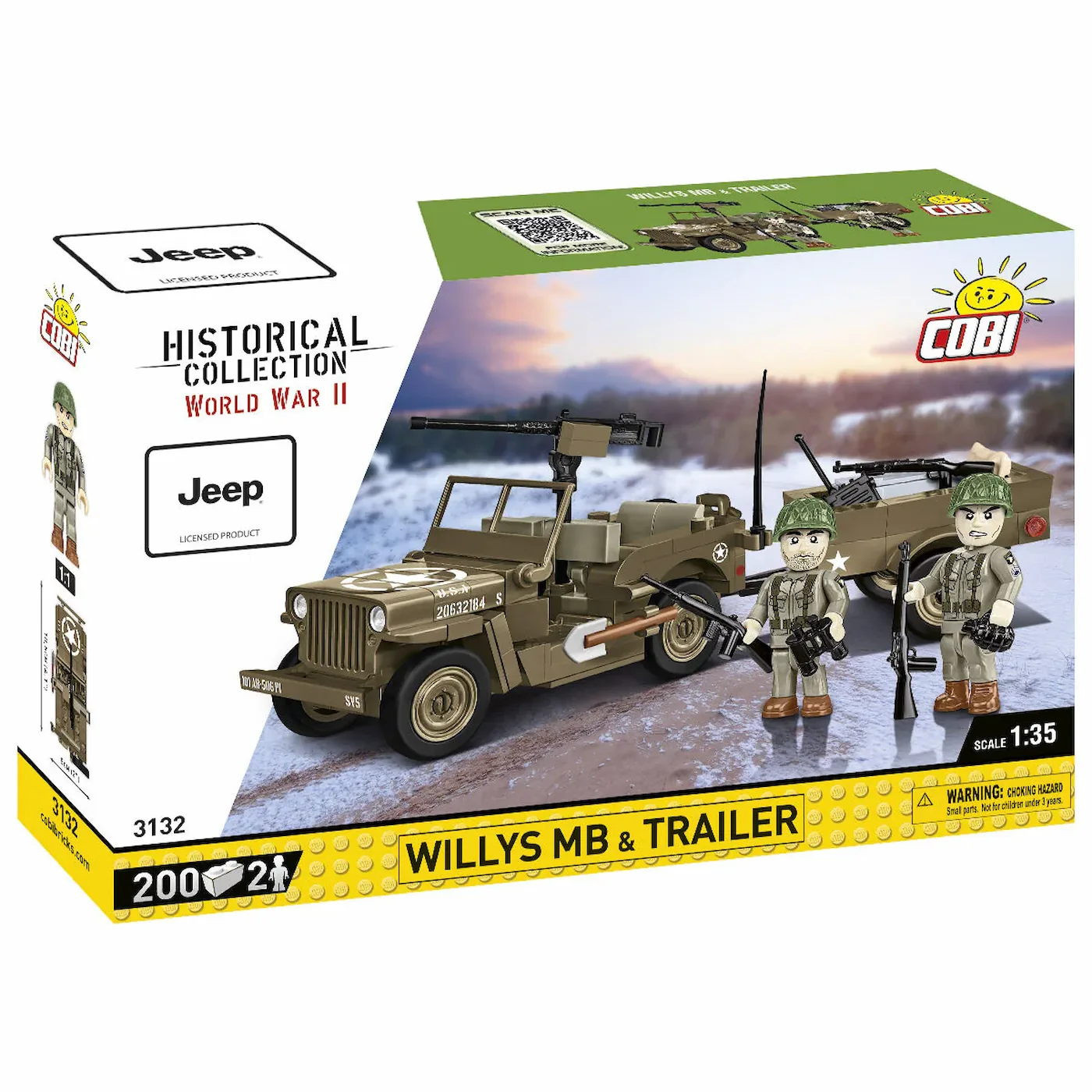 COBI Willys MB & Trailer #3132 Block Set