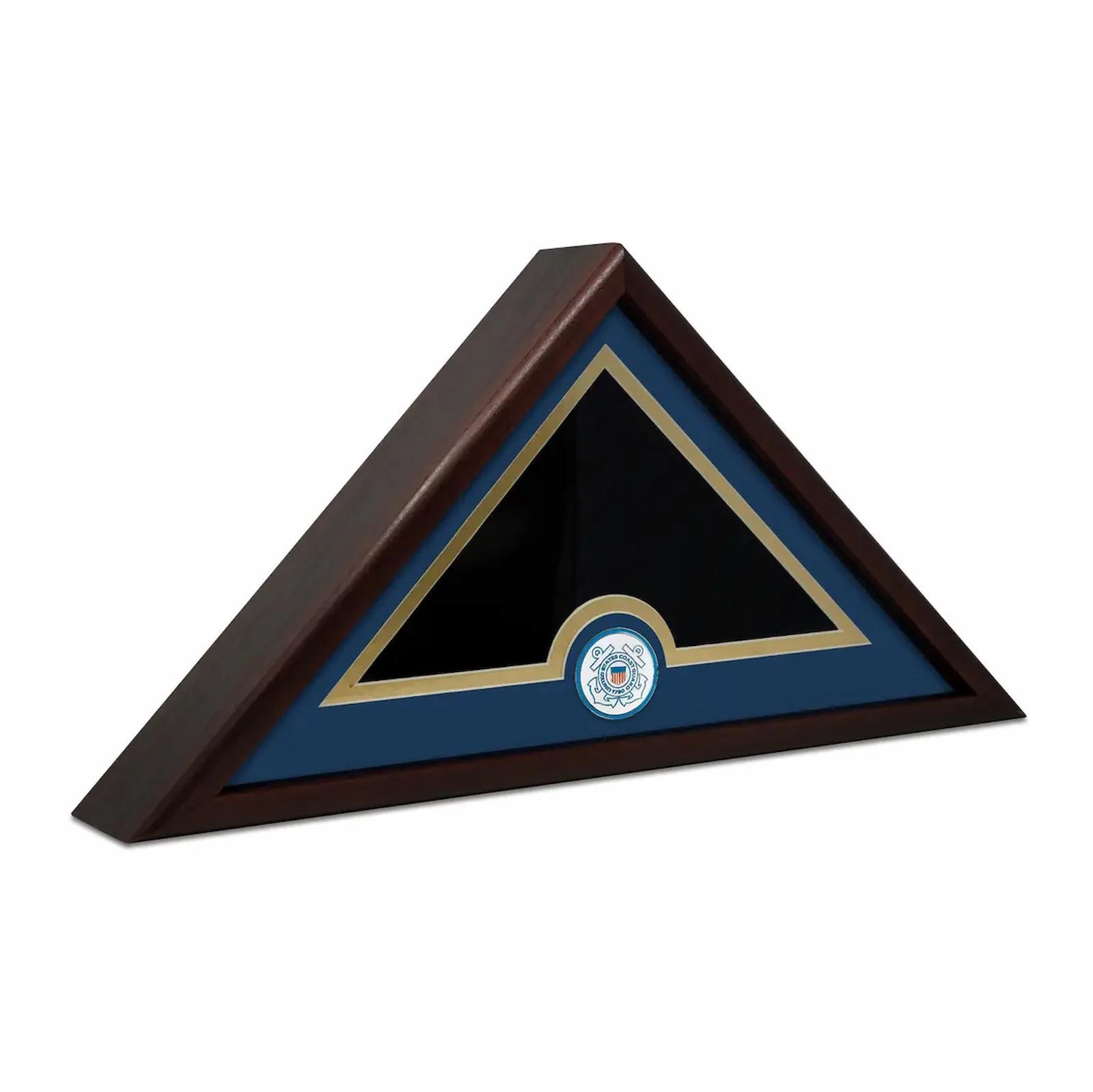 U.S. Coast Guard Burial Flag Display Case with Medallion
