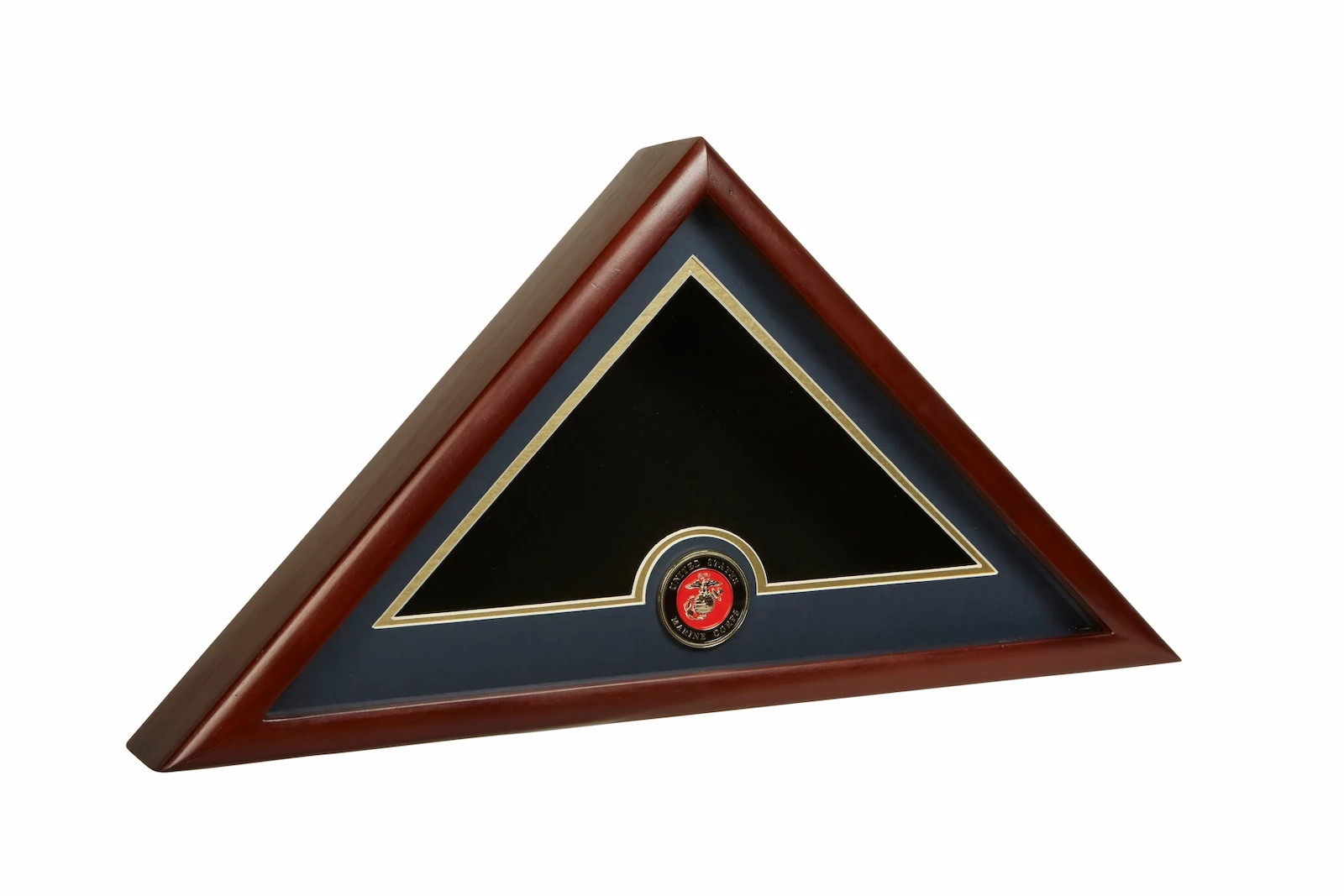 U.S. Marine Corps Burial Flag Display Case with Medallion