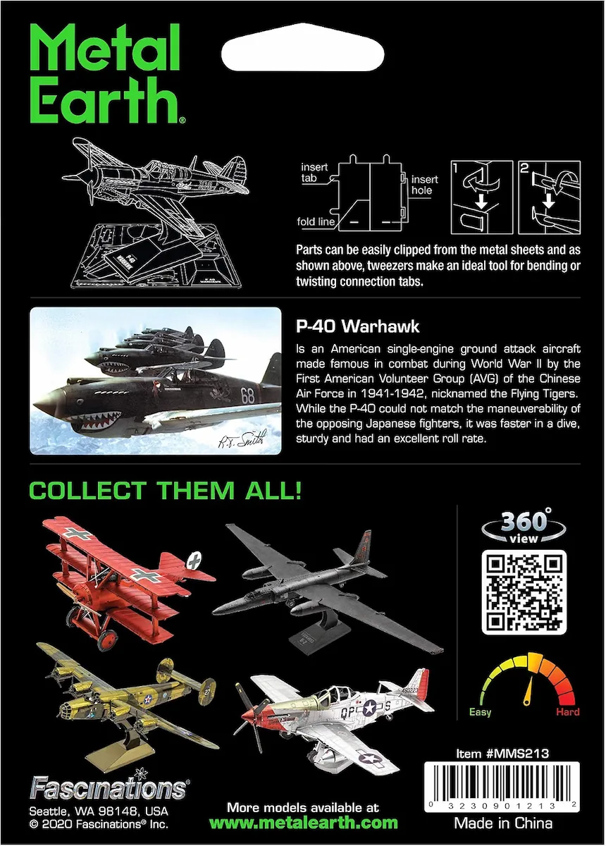 Metal Earth P-40 Warhawk | 3D Metal Model Kit - Image 3