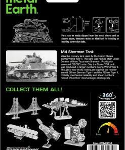 Metal Earth M4 Sherman Tank | 3D Metal Model Kit - Image 3