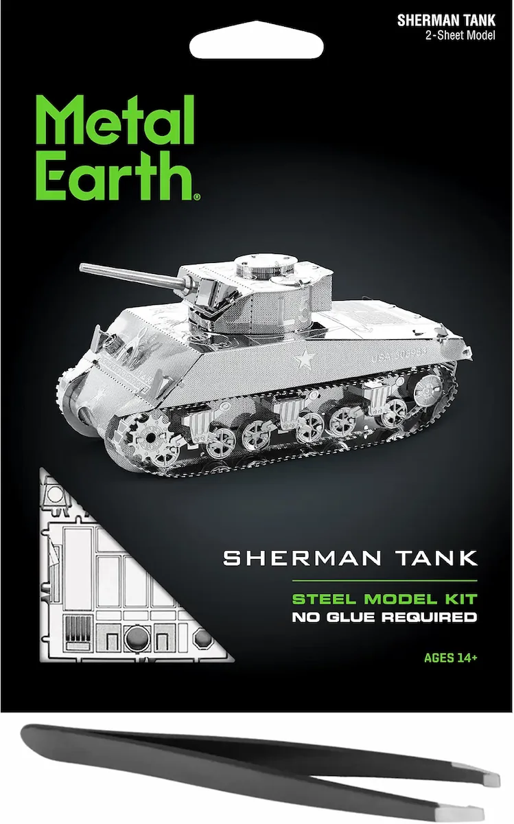 Metal Earth M4 Sherman Tank | 3D Metal Model Kit - Image 2