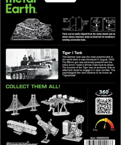 Metal Earth Tiger I Tank | 3D Metal Model Kit - Image 3
