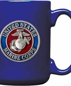US Marines Pewter Coffee Mug, 15 oz