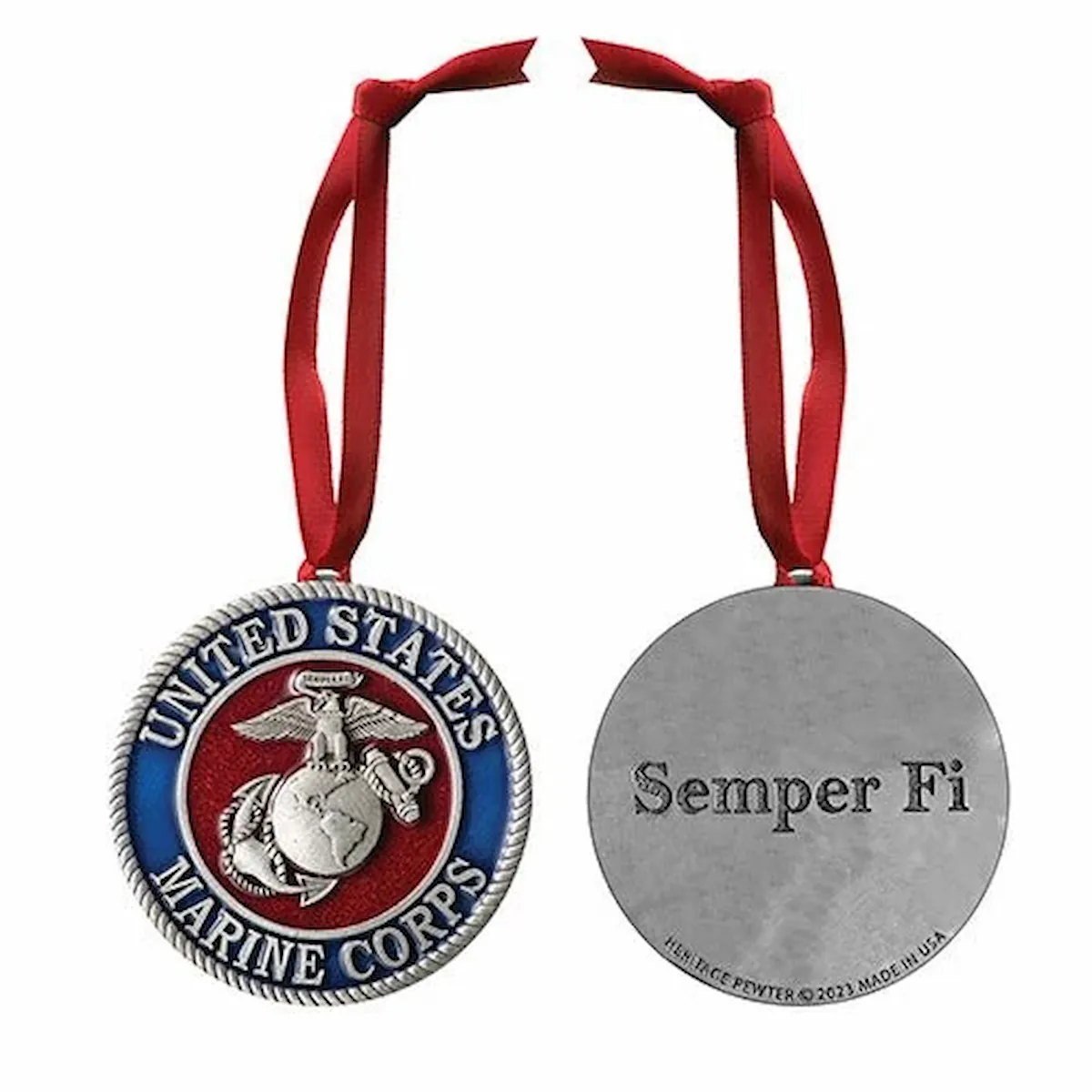 US Marine Corps Pewter Ornament